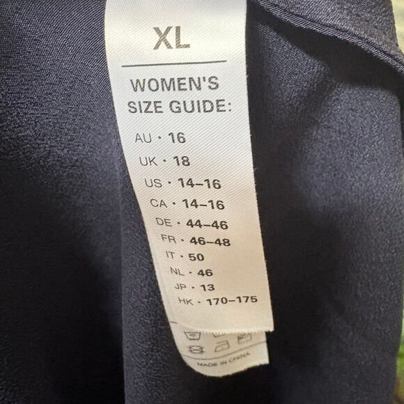 LILYSILK Figure Flattering 100% Silk Wrap Dress in Navy size XL US 14-16 - Picture 13 of 13